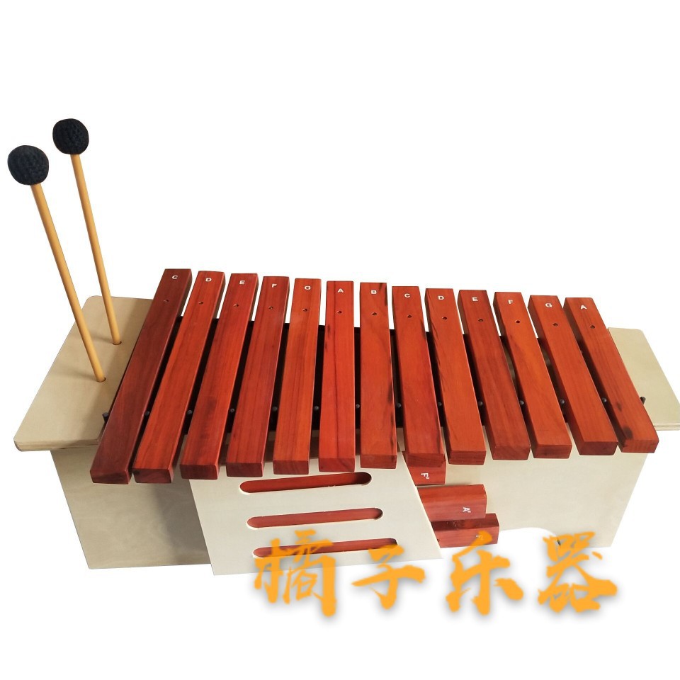 Musical Instrument Xylophone - オルフ楽器 13音階の木琴、高・中・低の音域、調律可能な木製木琴、共鳴箱、教育用音楽玩具