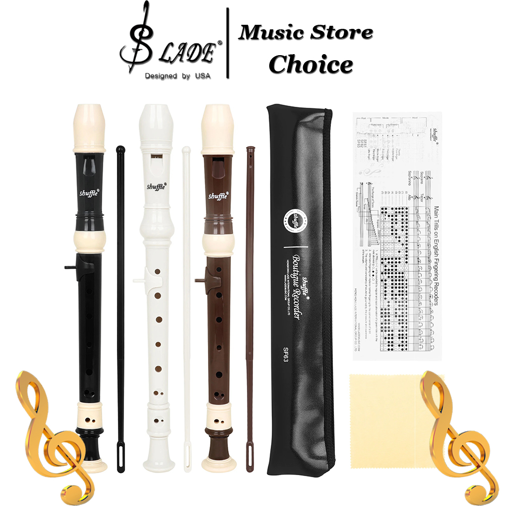 Recorder Baroque Style - 8穴フルート バロックスタイルフルート ABS製 デスカントリコーダー 分離可能な木管楽器パーツ 初心者や子供に適しています