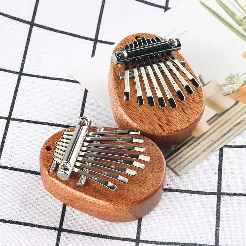 Musical Instrument Sounds - 1 個木製ミニ親指ピアノミュージカル 8 トーンポータブル初心者フィンガーピアノカリンバ楽器