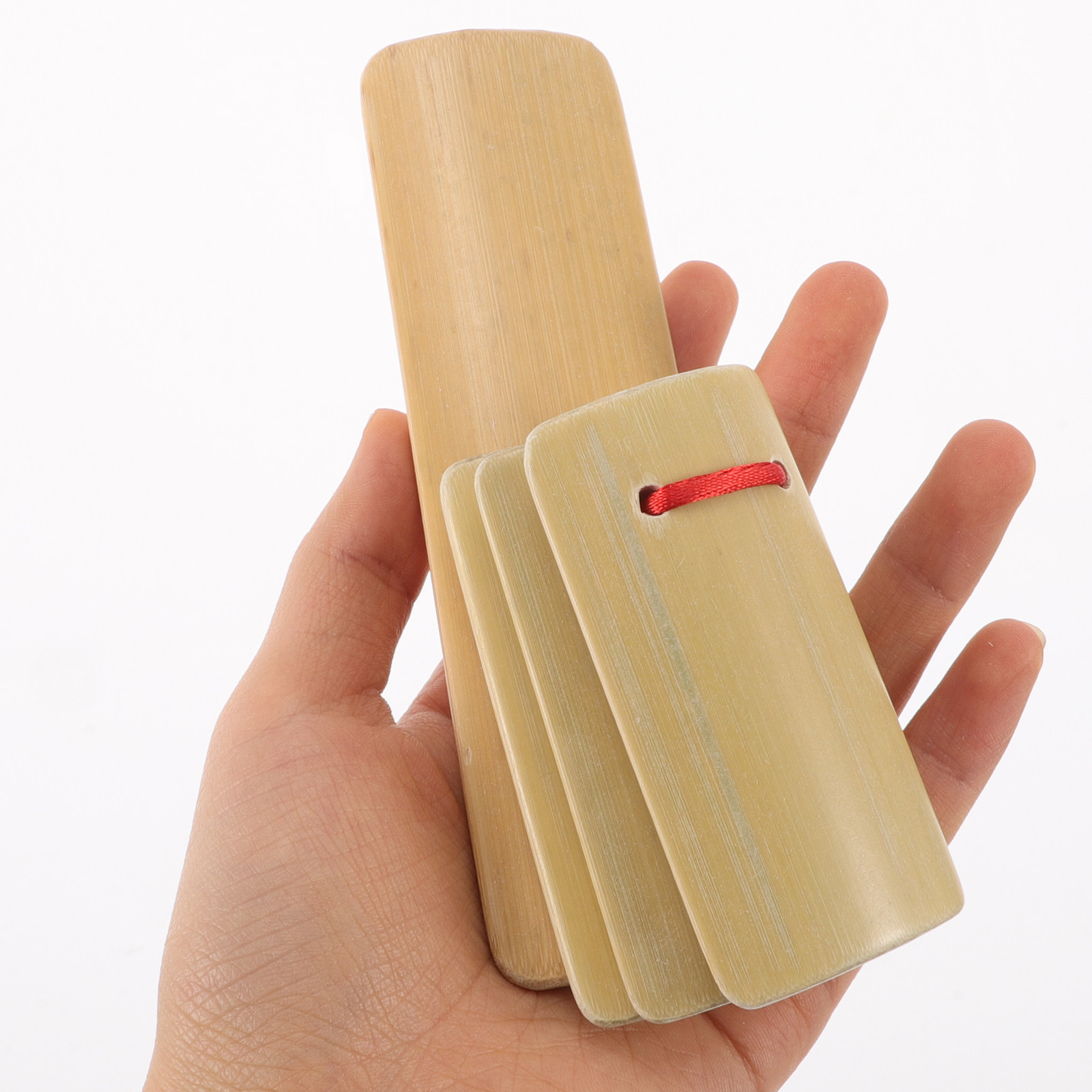Musical Instrument In Chinese - 4 個の竹クラッパー子供用 Kuaiban 初心者楽器伝統的な中国の打楽器ハンドカスタネットポータブルリズム練習