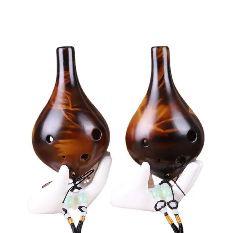 Musical Instrument In Chinese - 初心者のためのプロの楽器,6つの穴のある小さなフルサイズのアクリル容器,セラミック