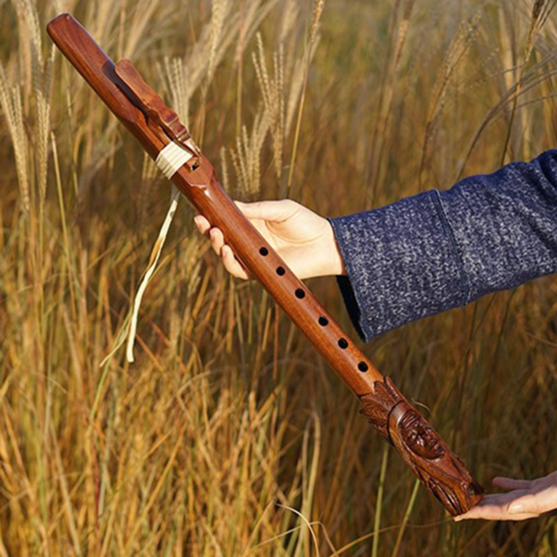 Musical Instrument Indian - 木製インド笛 6穴演奏用フルート ポータブル大人用演奏用フルート 東暁プロフェッショナル南米楽器