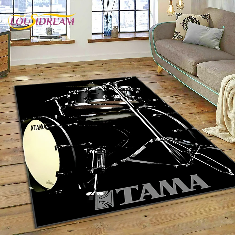 Musical Instruments Online - ドラムキット楽器ドラムセットカーペットラグ家庭用リビングルーム寝室ソファ玄関マット装飾、キッズエリアラグ滑り止めフロアマット