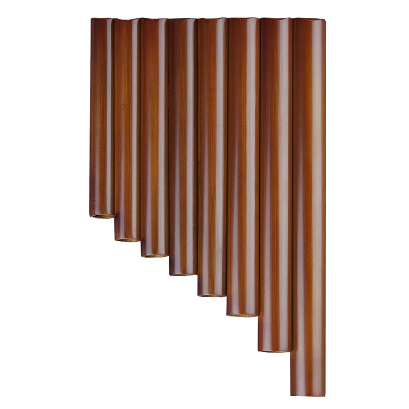 Musical Instrument In Chinese - 8 パイプパンフルート高品質パンパイプ木管楽器中国の伝統的な楽器ブラウン竹パンフルート