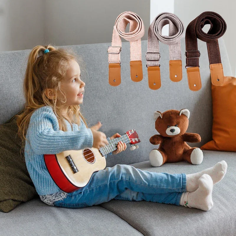 調節可能なソフトコットンレザーギター/ウクレレストラップアコ - Musical Instrument Organ のレビューと価格
