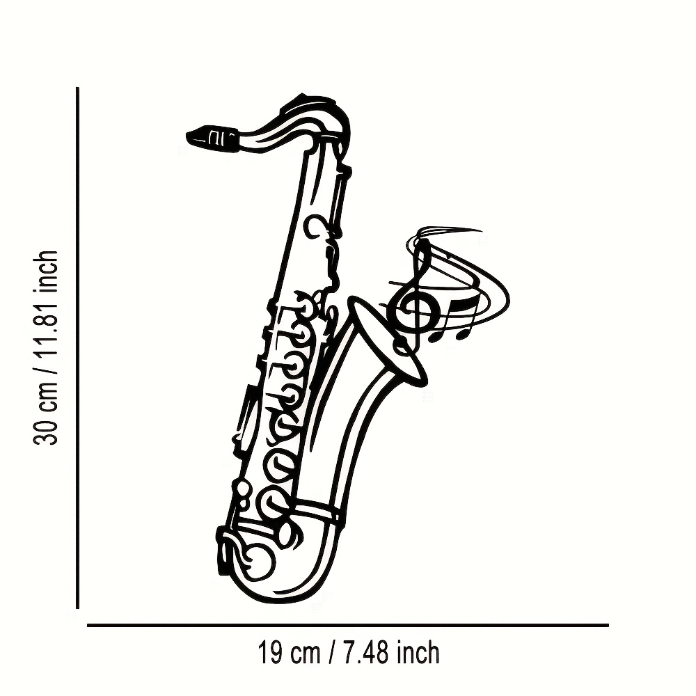 メタルウォールアートサックス装飾飾り板、リビングルーム用ブラ - Musical Instrument Image のレビューと価格