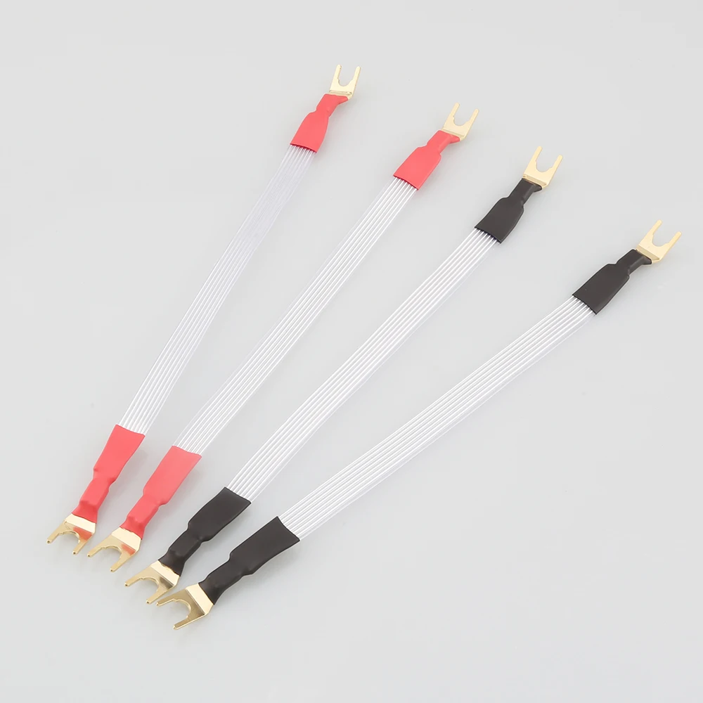 4 個オーディオファン用銀メッキホワイトスピーカージャンパー - Musical Instrument Image のレビューと価格