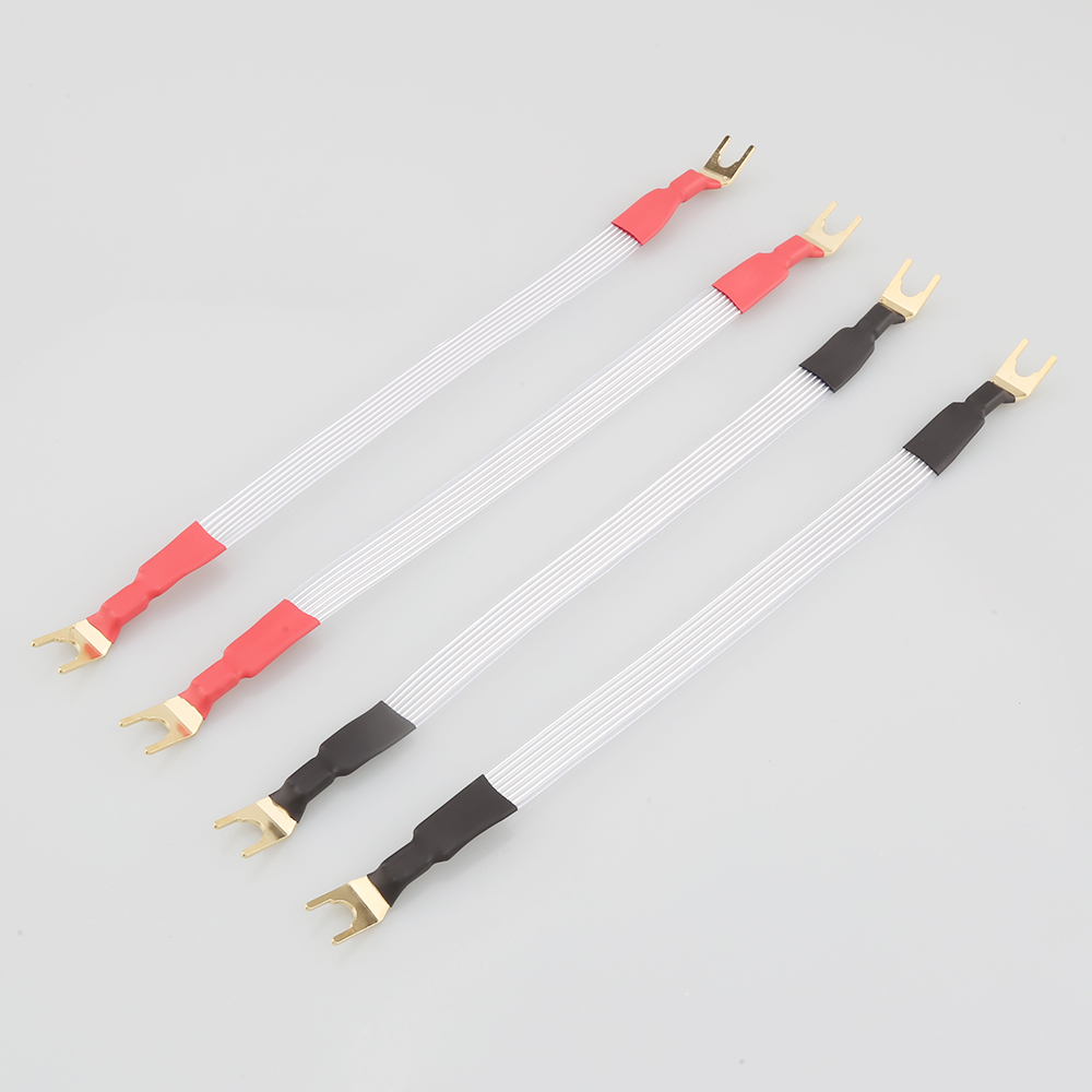 4 個オーディオファン用銀メッキホワイトスピーカージャンパー - Musical Instrument Image のレビューと価格