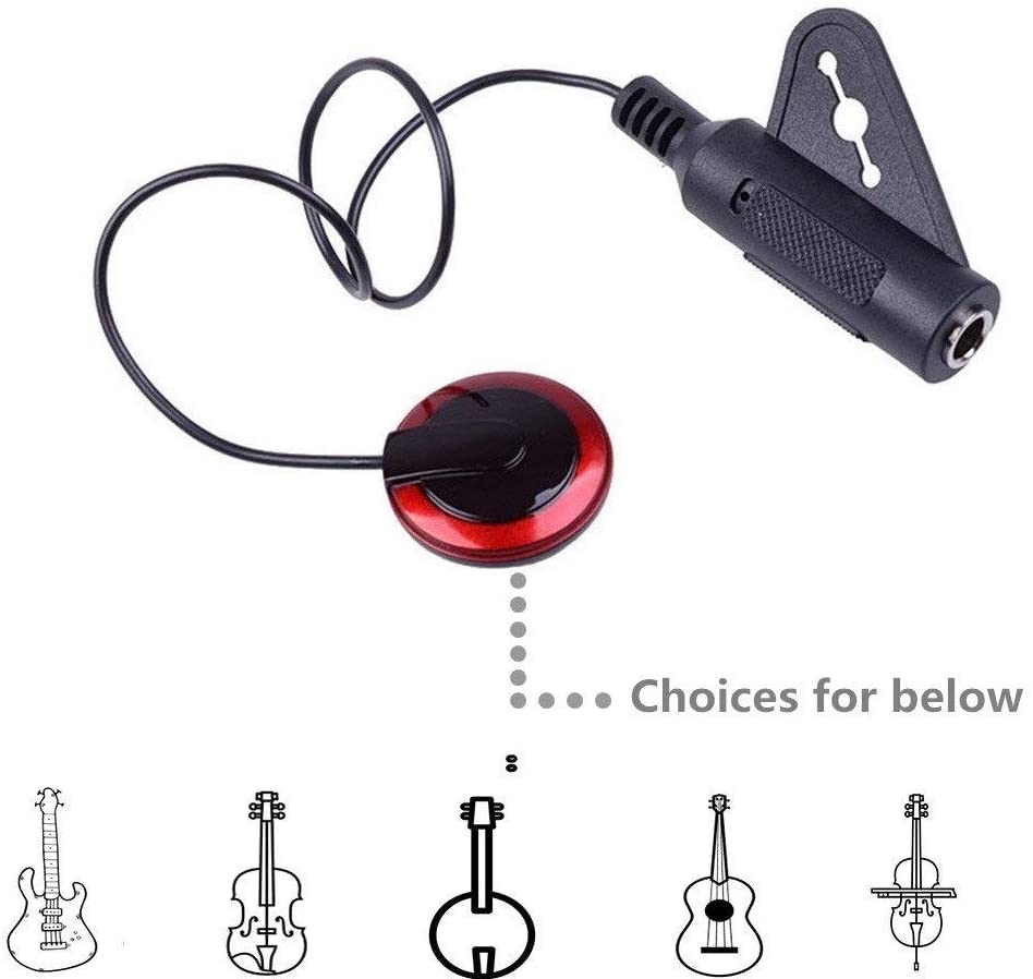 1 個ピエゾコンタクトマイクピックアップギターバイオリンバン - Musical Instrument Mandolin のレビューと価格