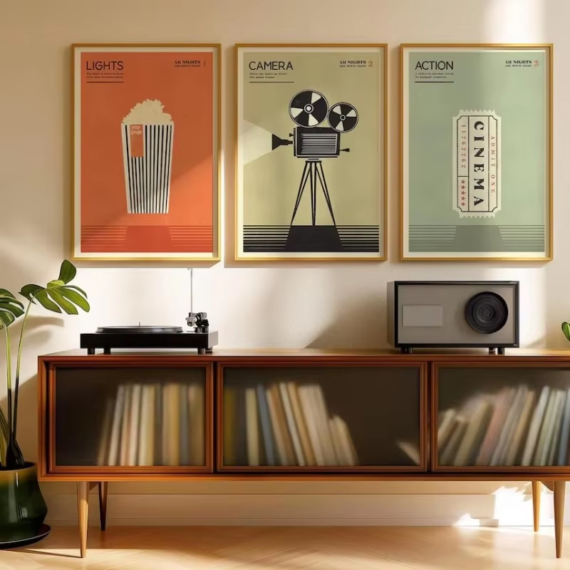 レトロな中世風ポップミュージック楽器ポスター |   90年 - Musical Instrument Image のレビューと価格