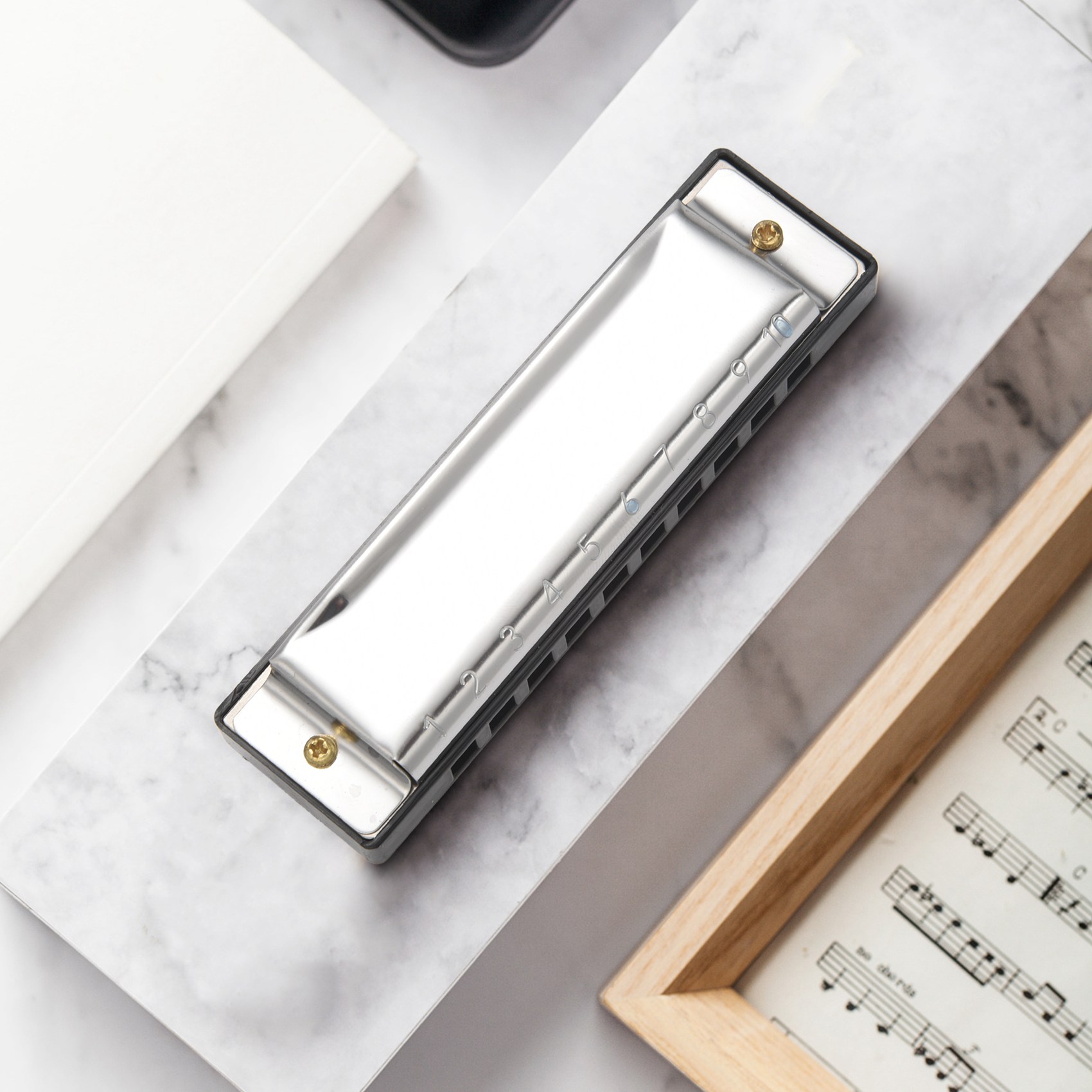 ABXY 10 穴ブルースハーモニカ楽器ステンレス鋼マウスオ - Musical Instrument Organ のレビューと価格