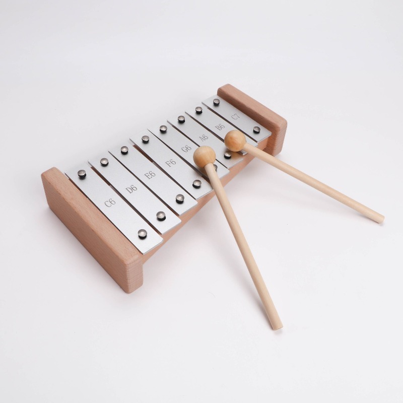 8音キシロフォン 金属キー 木製キシロフォン 瞑想用 子供向 - Musical Instrument Xylophone のレビューと価格