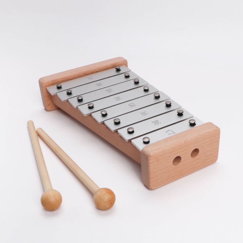 8音キシロフォン 金属キー 木製キシロフォン 瞑想用 子供向 - Musical Instrument Xylophone のレビューと価格