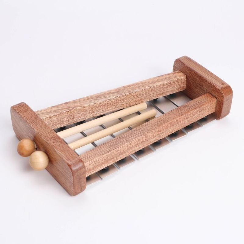 8音キシロフォン 金属キー 木製キシロフォン 瞑想用 子供向 - Musical Instrument Xylophone のレビューと価格
