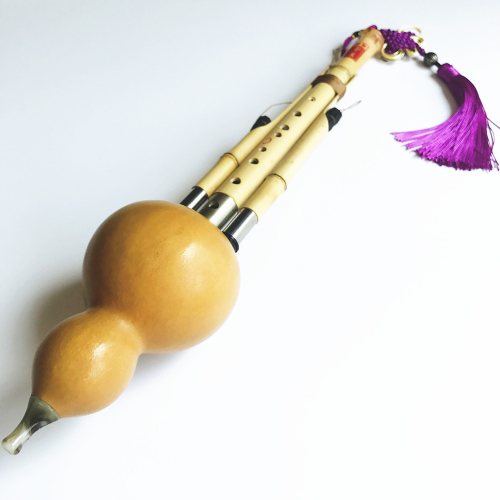 中国手作りhulusi黄金竹ひょうたんウリ科フルート 7 & - Musical Instrument In Chinese のレビューと価格