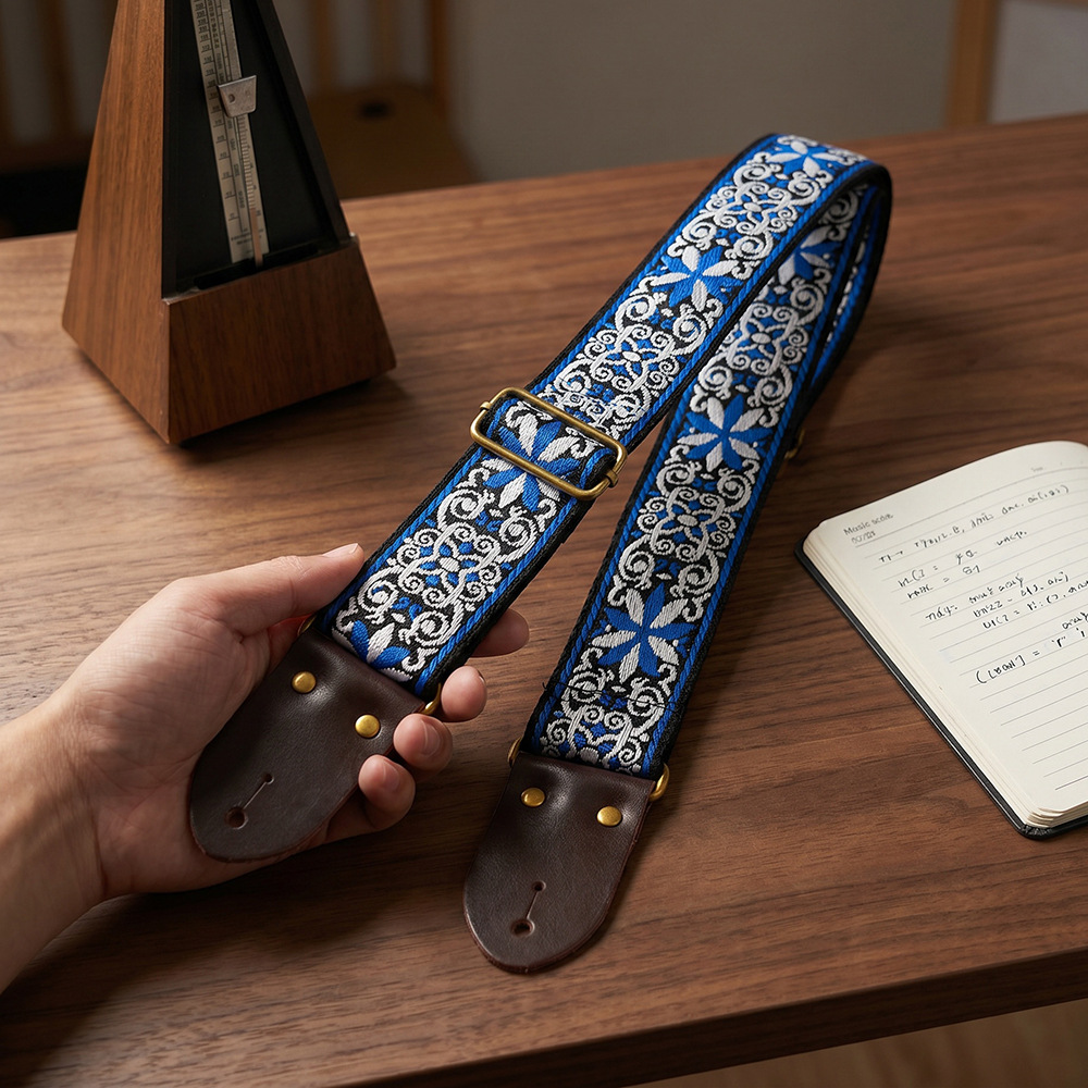 刺繍プリントギターストラップ ヴィンテージエスニックスタイル - Musical Instrument Organ のレビューと価格
