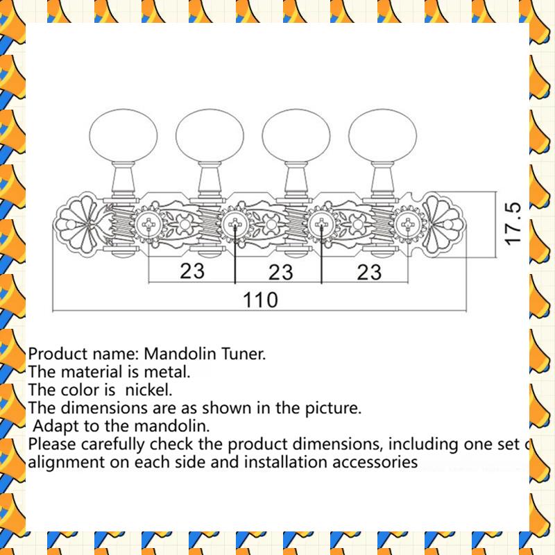 ABYB 精密チューニングペグセット 8 弦マンドリン、右手 - Musical Instrument Mandolin のレビューと価格