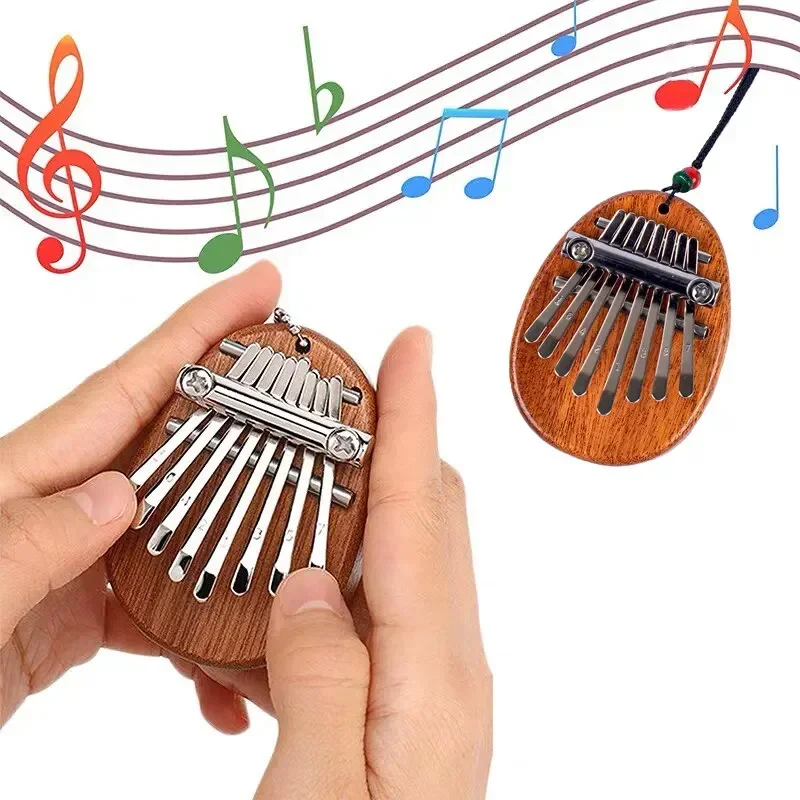 1 個木製ミニ親指ピアノミュージカル 8 トーンポータブル初 - Musical Instrument Sounds のレビューと価格